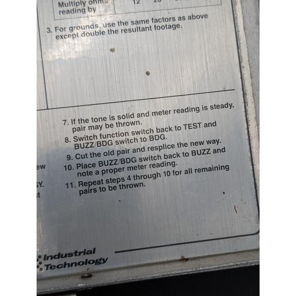 Vintage Industrial Technology Throwmaster 102A Telephone Cable Tester w Leads - Picture 13 of 16